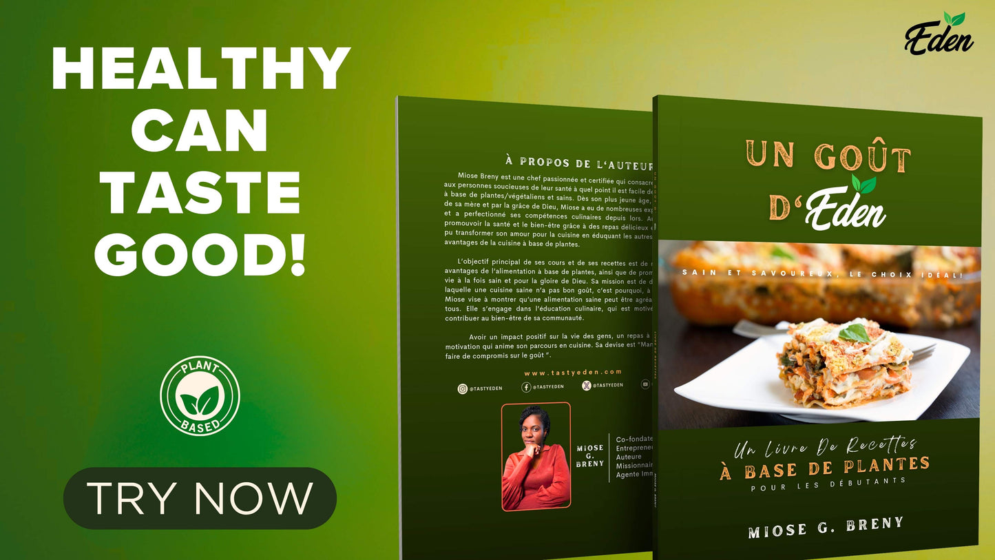 "UN GOÛT D'EDEN" UN LIVRE DE RECETTES À BASE DE PLANTES