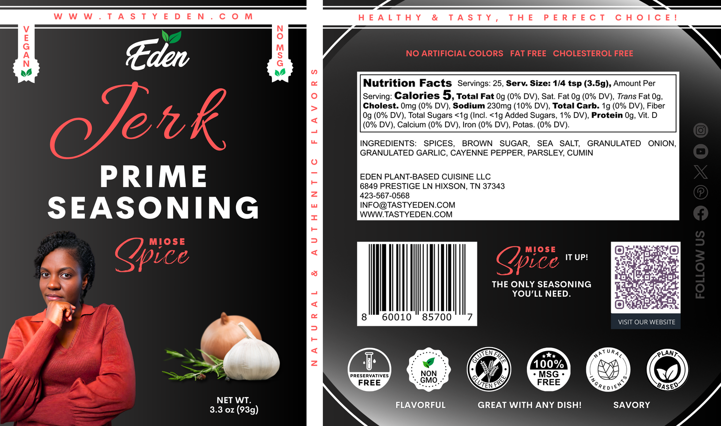 MIOSE SPICE – JERK - PRIME SEASONING 3.3oz