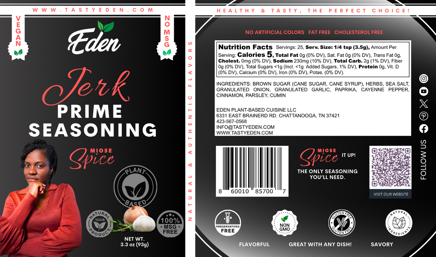 MIOSE SPICE – JERK - PRIME SEASONING 3.3oz
