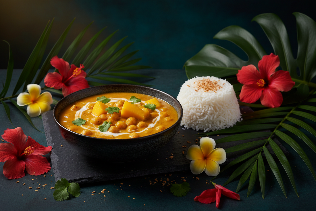 Tropical Chickpea Curry with Caribbean Spices