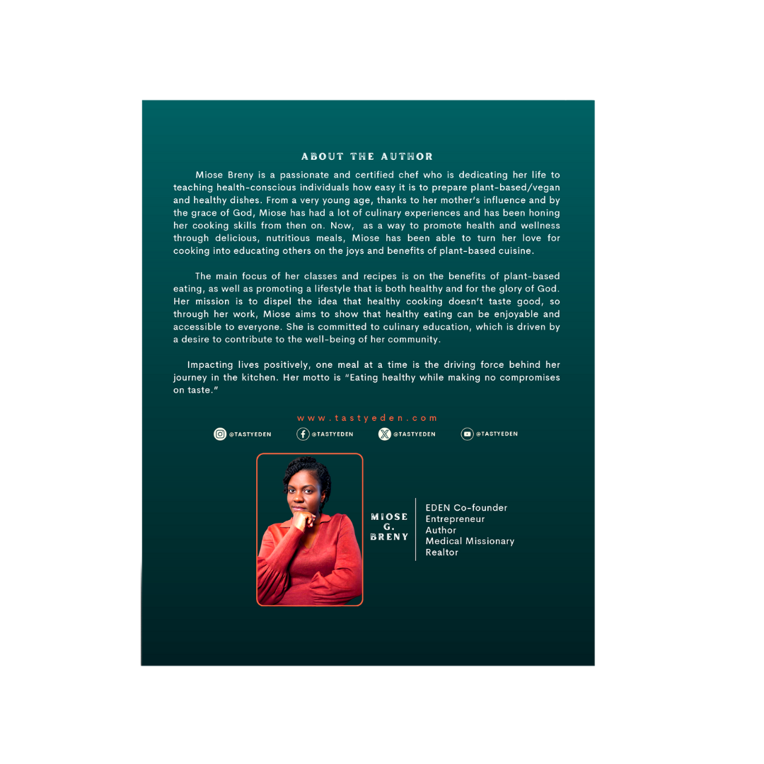 "A TASTE OF EDEN" PLANT-BASED COOKBOOK