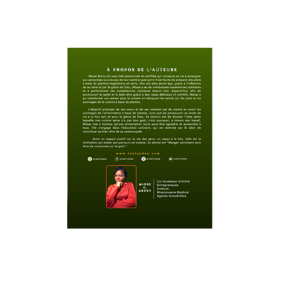 "UN GOÛT D'EDEN" UN LIVRE DE RECETTES À BASE DE PLANTES